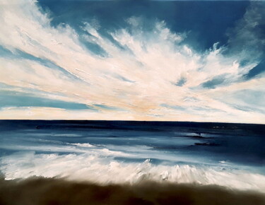 Pintura intitulada "Blue Skies above" por Olena Topliss, Obras de arte originais, Óleo