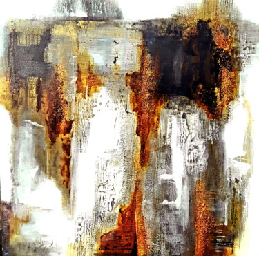 Painting titled "Amber" by Olena Topliss, Original Artwork, Acrylic