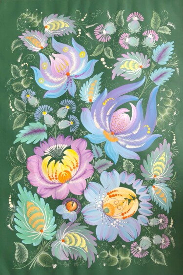 "Ukrainian folk flow…" başlıklı Tablo Olena Trukhanova tarafından, Orijinal sanat, Guaş boya