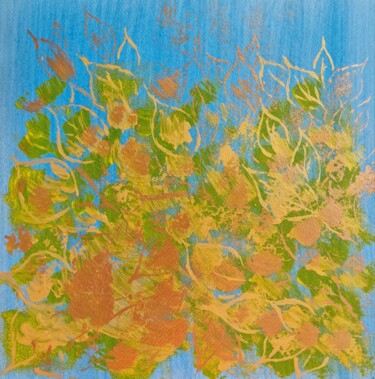 Malerei mit dem Titel "Golden autumn" von Olena Yemelianova, Original-Kunstwerk, Acryl