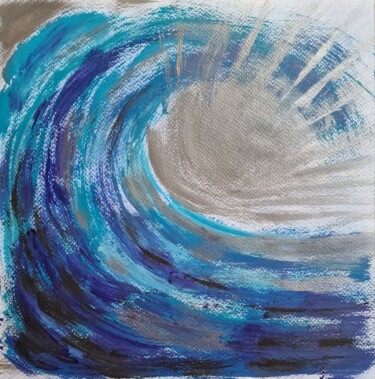 Painting titled "Wave" by Olena Yemelianova, Original Artwork, Acrylic