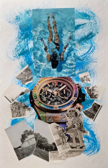 Коллажи под названием "Immersion in time" - Olena Yemelianova, Подлинное произведение искусства, Коллажи
