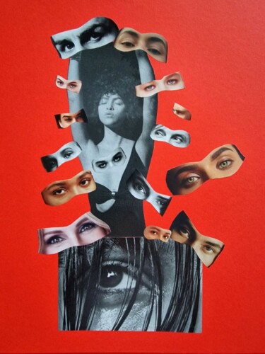 Collages intitulée "Under the gaze" par Olena Yemelianova, Œuvre d'art originale, Collages