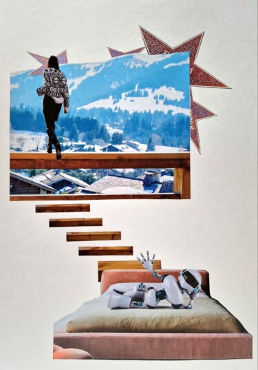 Collages intitolato "Get up and go for y…" da Olena Yemelianova, Opera d'arte originale, Collages