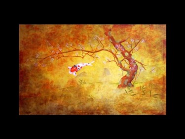 Картина под названием "flores de cerezo" - Oleos Heiko, Подлинное произведение искусства, Другой