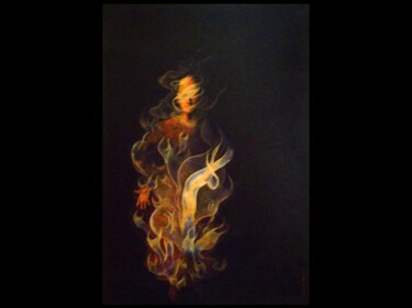 Peinture intitulée "fuego interior" par Oleos Heiko, Œuvre d'art originale, Autre