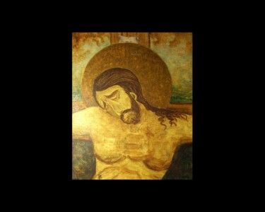 Peinture intitulée "Cristo para decorar…" par Oleos Heiko, Œuvre d'art originale, Huile
