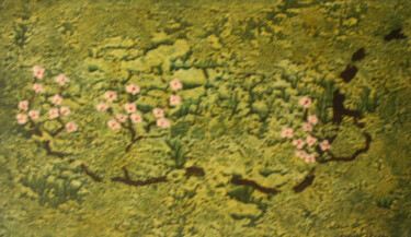 Pintura intitulada "Cerezo en flor" por Oleos Heiko, Obras de arte originais, Óleo