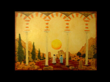 Painting titled "La Mezquita" by Oleos Heiko, Original Artwork