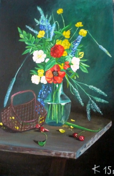 Malarstwo zatytułowany „Полевые цветы” autorstwa Светлана Кияшова, Oryginalna praca, Akryl