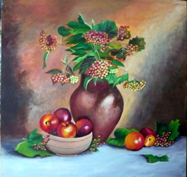 Painting titled "Осенний натюрморт" by Svetlana Kiiashova, Original Artwork, Acrylic