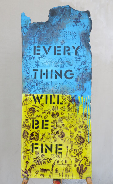 Malerei mit dem Titel "EVERYTHING WILL BE…" von Olesia Krivolapova, Original-Kunstwerk, Acryl