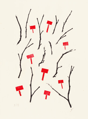 Εκτυπώσεις & Χαρακτικά με τίτλο "In the forest 4" από Olesia Krivolapova, Αυθεντικά έργα τέχνης, Ξυλογραφία