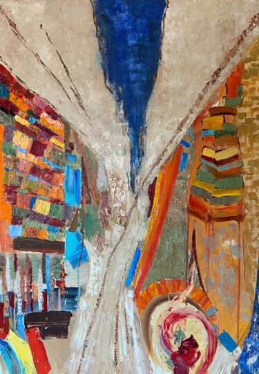 Painting titled "Диптих "Марокко" ча…" by Olesa Novikova, Original Artwork, Oil