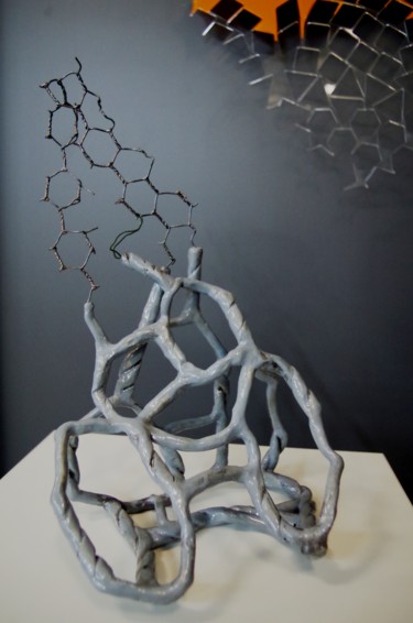 Sculpture titled "Wirework" by Olesia Dvorak-Galik, Original Artwork, Clay