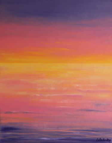 Painting titled "Euphoria ( #3 of 5)…" by Olesia Lebedenko, Original Artwork, Oil Mounted on Wood Stretcher frame