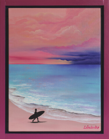 Painting titled "Feel the call of yo…" by Olesia Lebedenko, Original Artwork, Oil Mounted on Wood Stretcher frame
