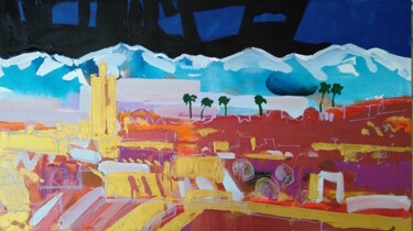 Painting titled "Morocco" by Olesia Lishaeva, Original Artwork, Acrylic