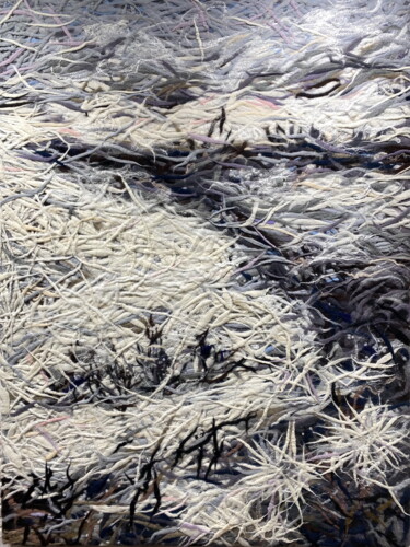 Картина под названием "Winter Cheremosh" - Olesia Tkachenko, Подлинное произведение искусства, Текстильное волокно