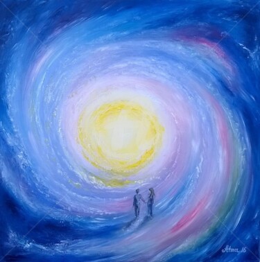 Картина под названием "Идущие к свету" - Olesya Evseeva.Мастерская Души, Подлинное произведение искусства, Масло