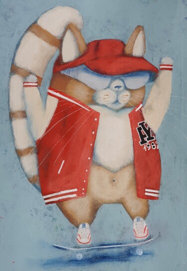 Peinture intitulée "Let's go play sports" par Olesya Izmaylova, Œuvre d'art originale, Acrylique