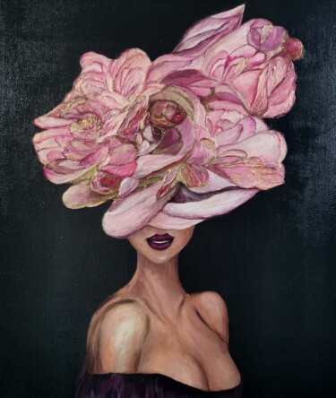 Картина под названием "The Floral Feminini…" - Olesya Kaluzhskaya, Подлинное произведение искусства, Акрил Установлен на Дер…