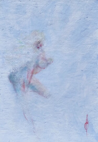 Painting titled "Love breeze" by Olesya Nikolaeva, Original Artwork, Tempera