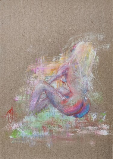 Malerei mit dem Titel "Brigitte" von Olesya Nikolaeva, Original-Kunstwerk, Tempera
