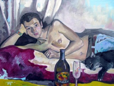 Картина под названием "Denis" - Olesya Shiryak-Iordanskaya, Подлинное произведение искусства