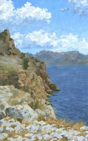 Картина под названием "Balaclava coast" - Olesya Gook, Подлинное произведение искусства, Масло