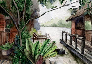Malarstwo zatytułowany „River Kwai” autorstwa Etteila, Oryginalna praca