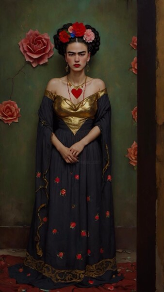 Arte digitale intitolato "Rose" da Olga A Oprits, Opera d'arte originale, Pittura digitale