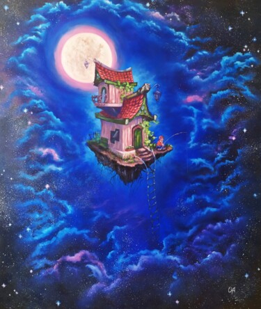 Peinture intitulée "Star dreamer" par Olga Asadulaeva, Œuvre d'art originale, Huile Monté sur Châssis en bois