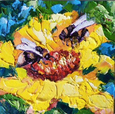 Painting titled "Summer Mood" by Olga Asadulaeva, Original Artwork, Oil