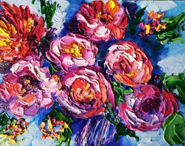 Peinture intitulée "Humeur fleurie" par Olga Asadulaeva, Œuvre d'art originale, Huile