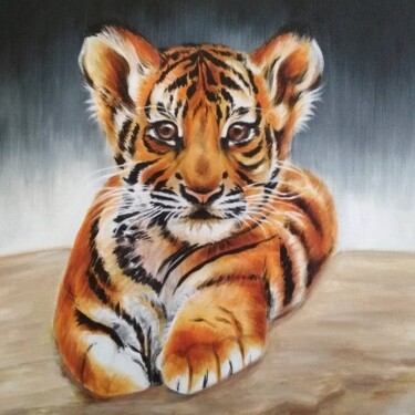 Painting titled "A Little King" by Olga Astri, Original Artwork, Acrylic