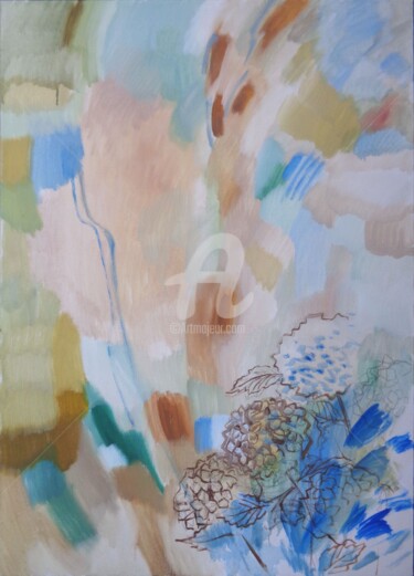 Painting titled "Hydrangea.jpg" by Olga Bagina, Original Artwork, Acrylic