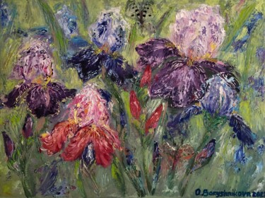 Malerei mit dem Titel "Iris" von Olga Baryshnikova, Original-Kunstwerk, Öl