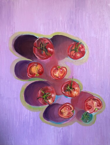 Pittura intitolato "Tomato rampage" da Olga Baryshnikova, Opera d'arte originale, Olio