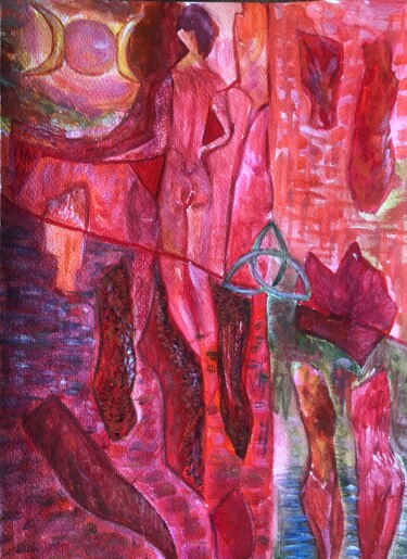 Peinture intitulée "Vway" par Olga Baryshnikova, Œuvre d'art originale, Aquarelle