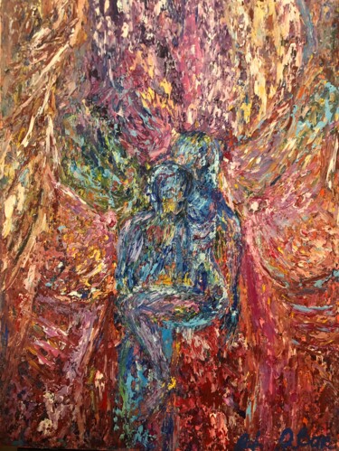 Картина под названием "Chakra Synhronizati…" - Olga Baryshnikova, Подлинное произведение искусства, Масло