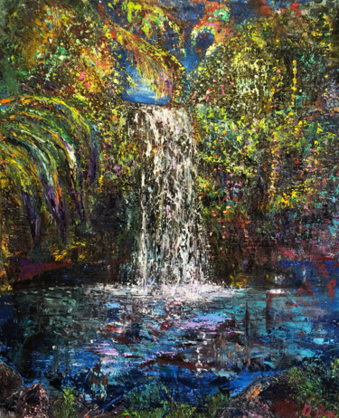 Картина под названием "Energy flow" - Olga Baryshnikova, Подлинное произведение искусства, Масло Установлен на Деревянная ра…