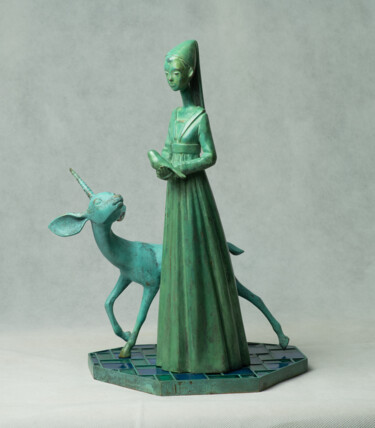 Skulptur mit dem Titel "Conversation" von Olga Baulina, Original-Kunstwerk, Bronze