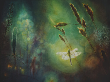 Pintura titulada "Serenity in Summer…" por Olga Beliaeva, Obra de arte original, Acuarela