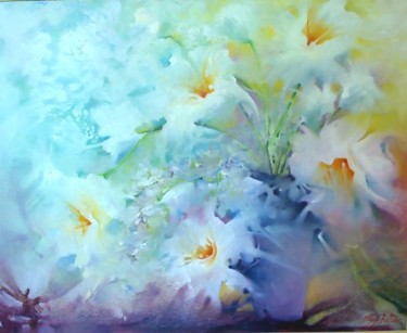 Pintura intitulada "Floral Mágico!" por Olga Beltrão, Obras de arte originais, Óleo