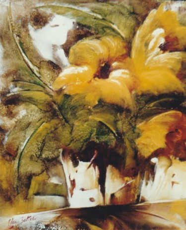 Malerei mit dem Titel ""Papoulas em Destaq…" von Olga Beltrão, Original-Kunstwerk, Öl