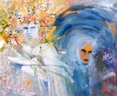 Pintura intitulada ""Dois Poderes"" por Olga Beltrão, Obras de arte originais, Óleo