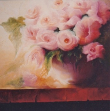 Painting titled ""Elegância no Flora…" by Olga Beltrão, Original Artwork, Oil