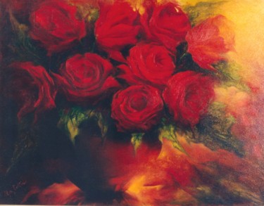 Painting titled ""Em Nome do Amor"" by Olga Beltrão, Original Artwork, Oil