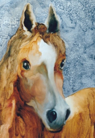 Peinture intitulée ""Carismático"" par Olga Beltrão, Œuvre d'art originale, Huile
